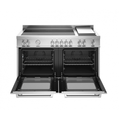 BERTAZZONI MAS125I2EXT Ηλεκτρική Κουζίνα Inox με Επαγωγικές Εστίες και grill Teppanyaki